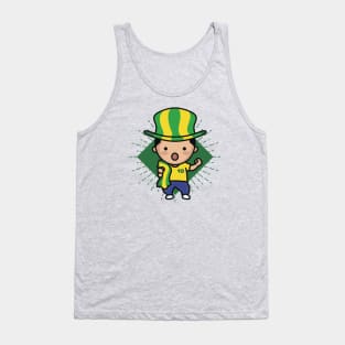 Cute Brazil Football Fan // Kawaii Cute Brasil Soccer Supporter Tank Top